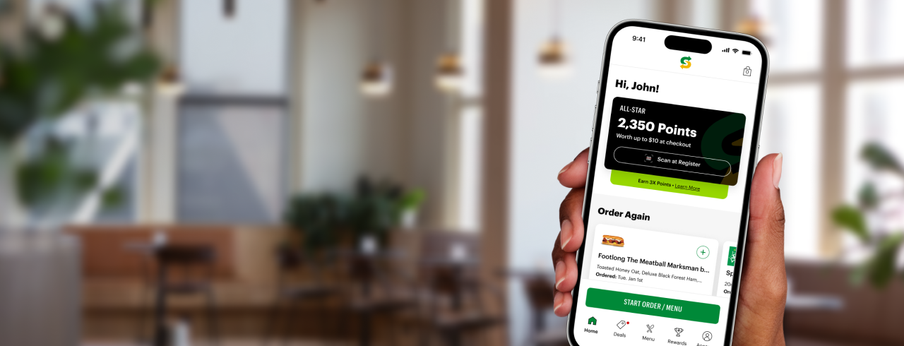 Get Rewarded When You Order in the App